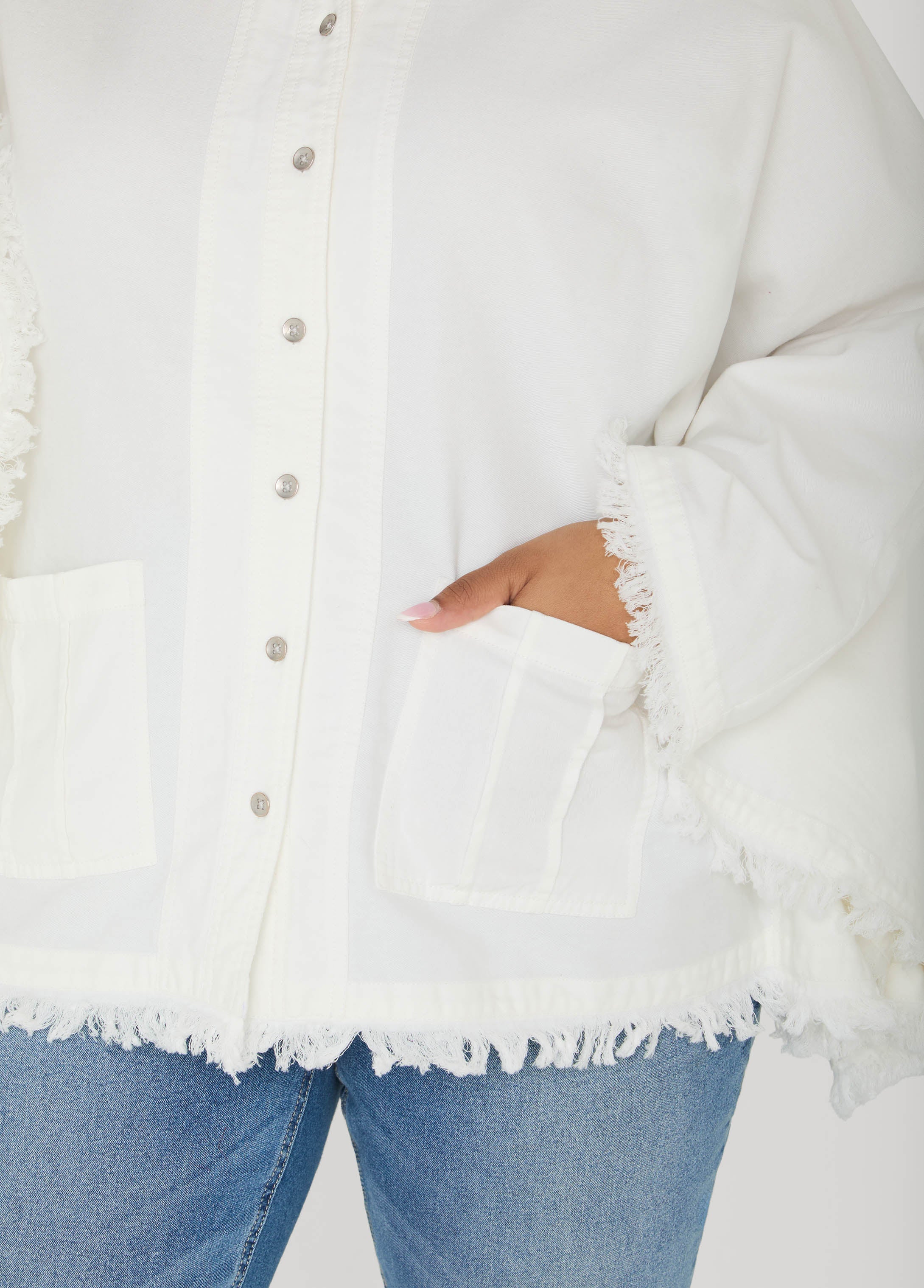 Bell Sleeved Denim Poncho