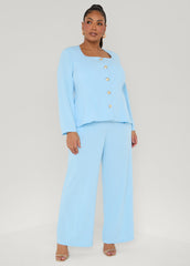 Pull On Straight Leg Pants