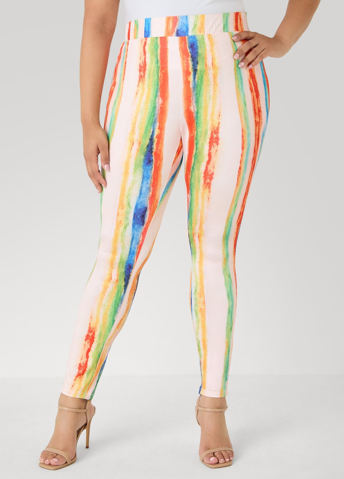 Brushstroke Striped Leggings
