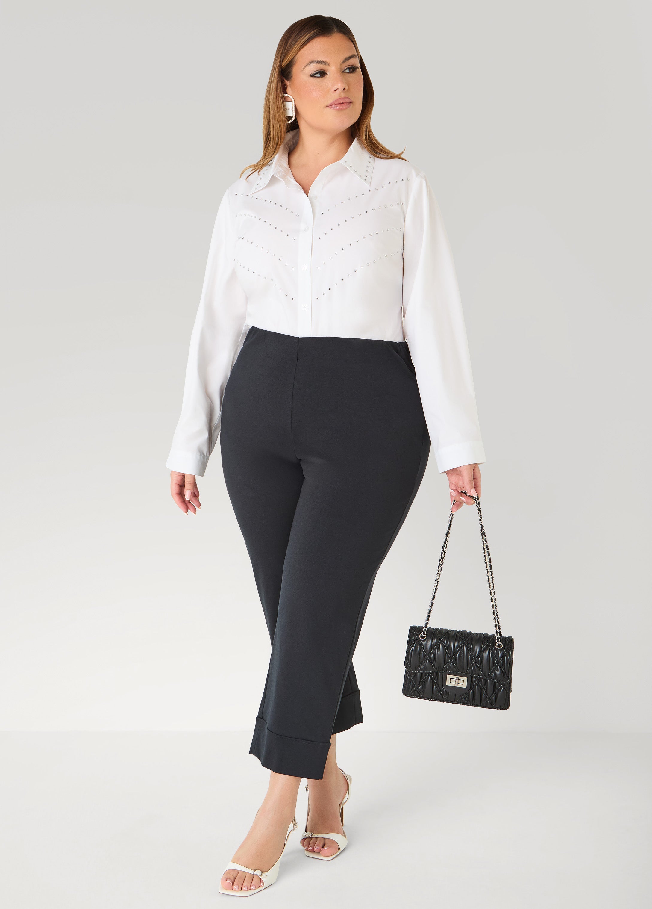 Cuffed Ponte Capris