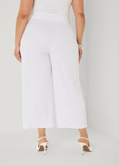 Pleated Wide Leg Capris