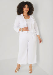 Pleated Wide Leg Capris