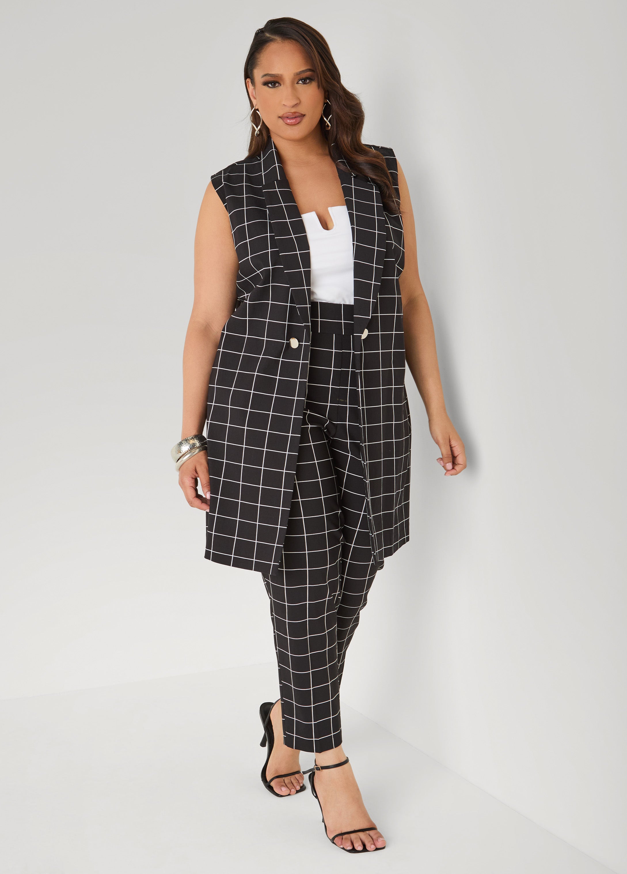 Millennium Checked Ankle Pants