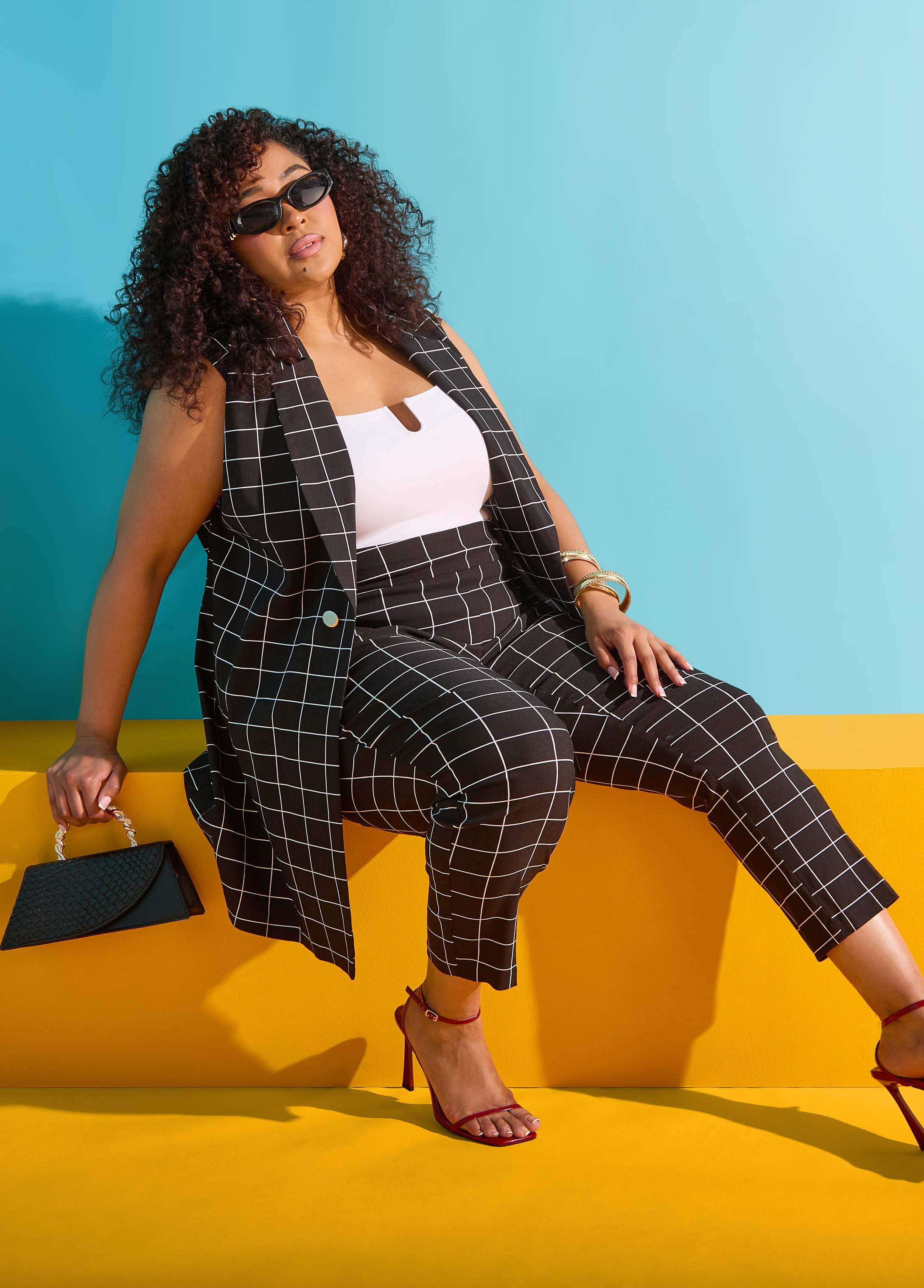 Millennium Checked Ankle Pants