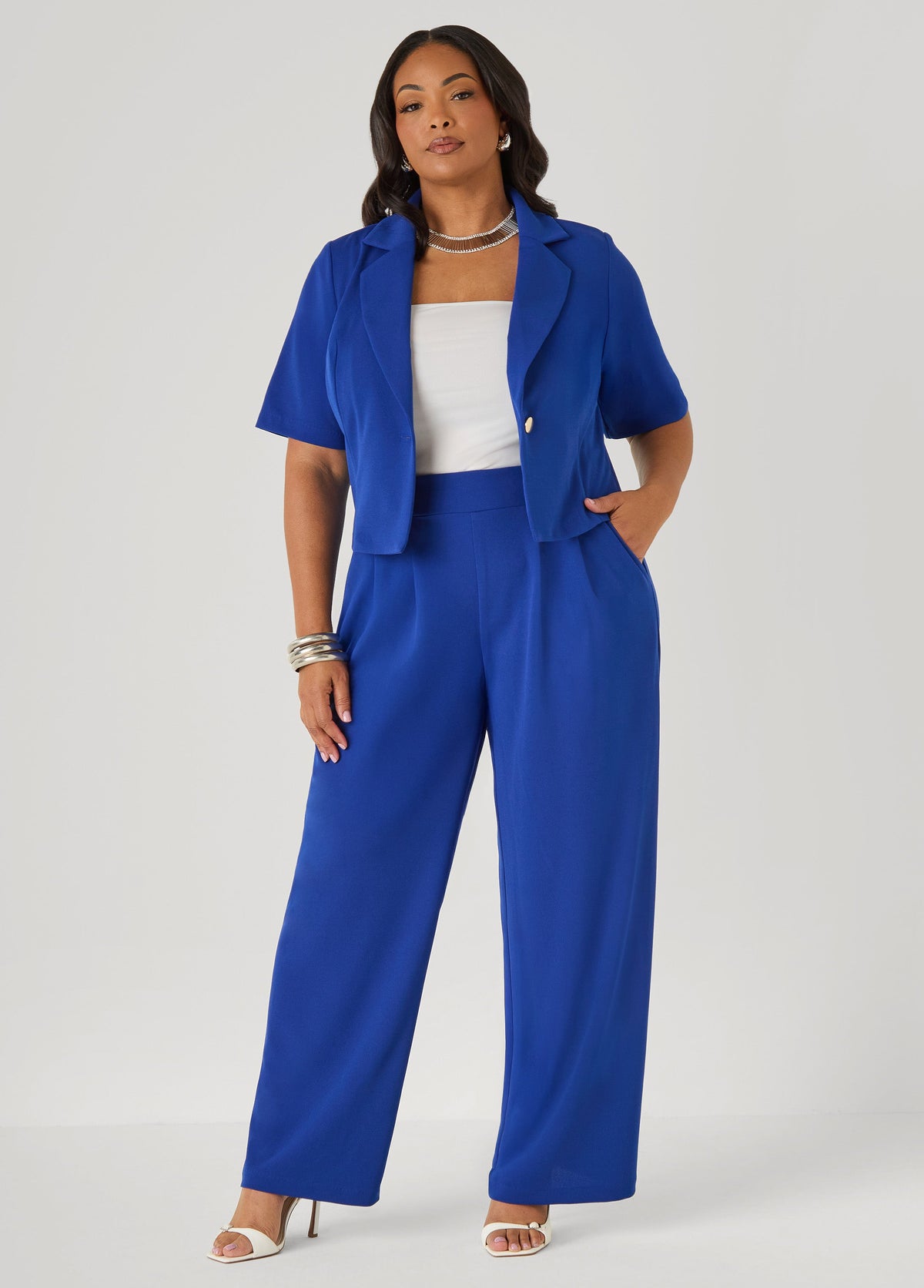 Pleated Wide Leg Pants