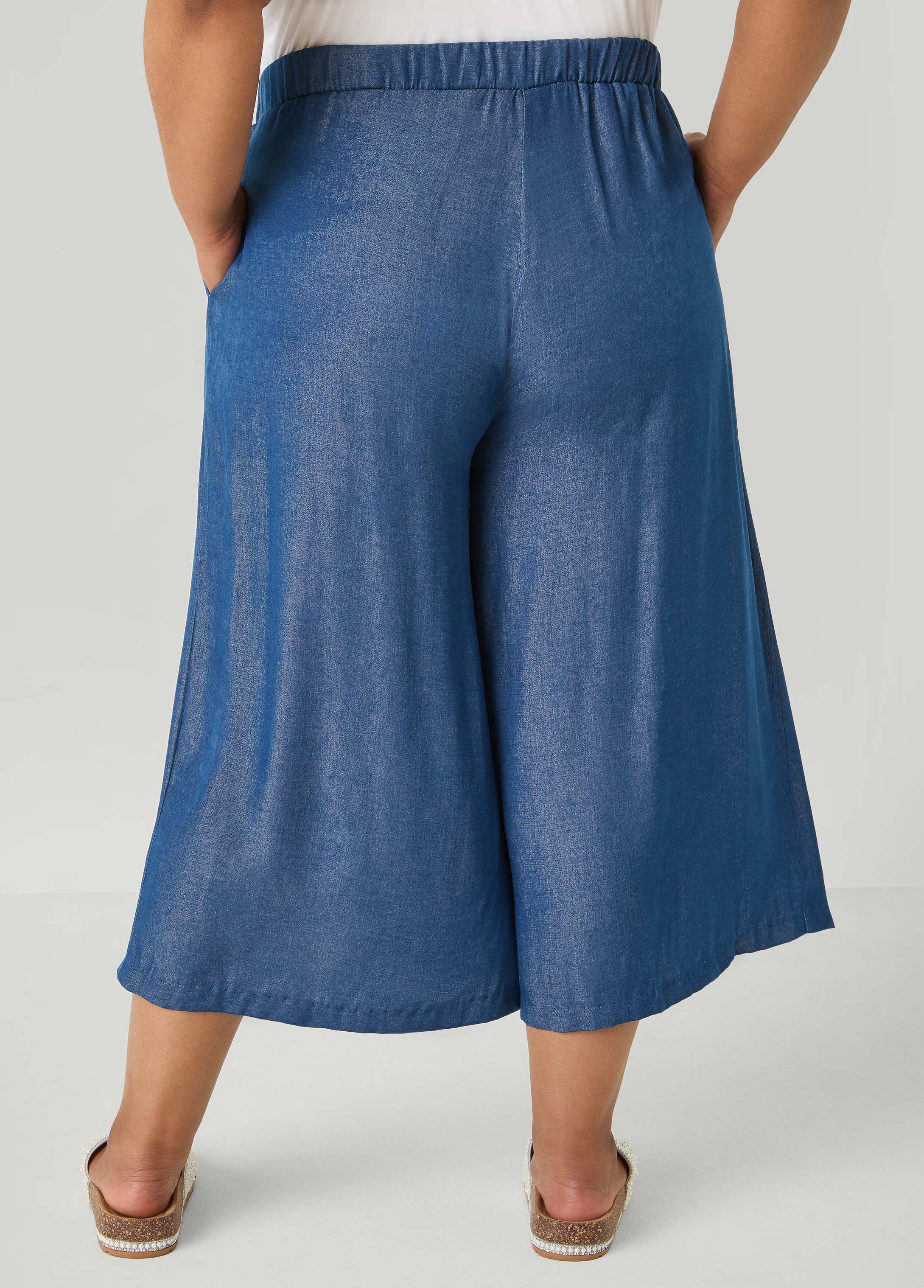 Sage Green Wide Leg Culottes