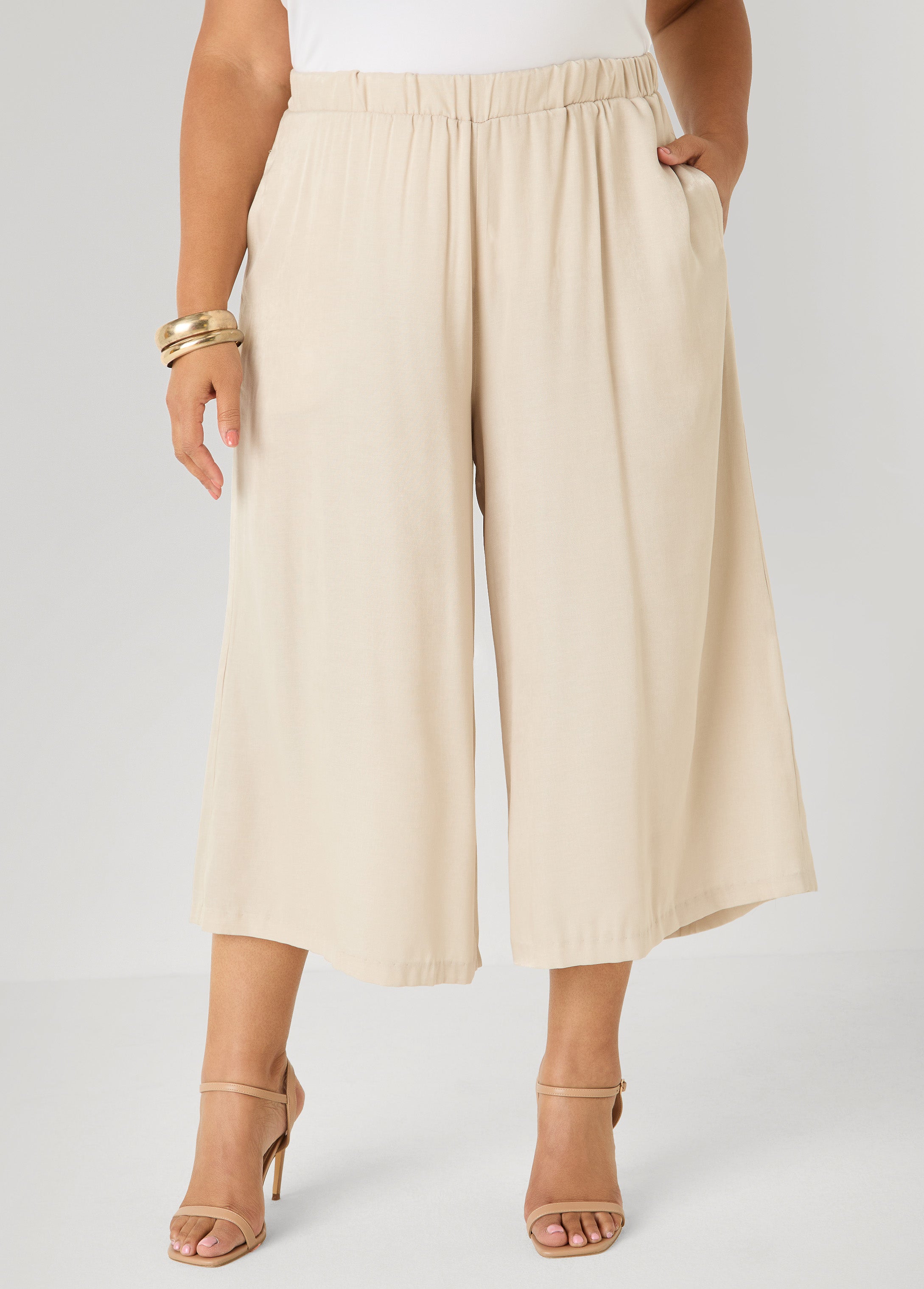 Sage Green Wide Leg Culottes