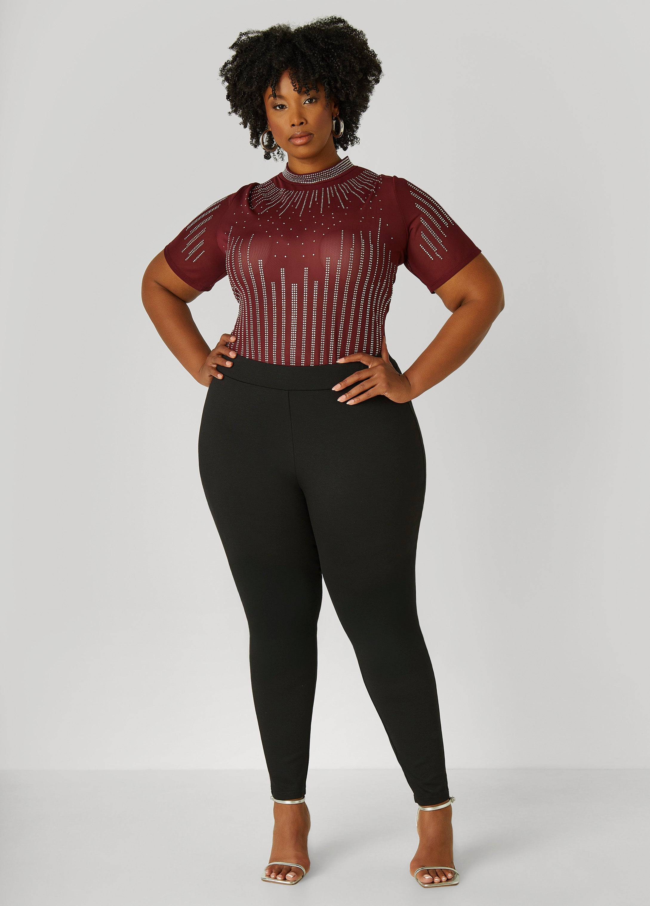 Ponte High Rise Pull On Leggings
