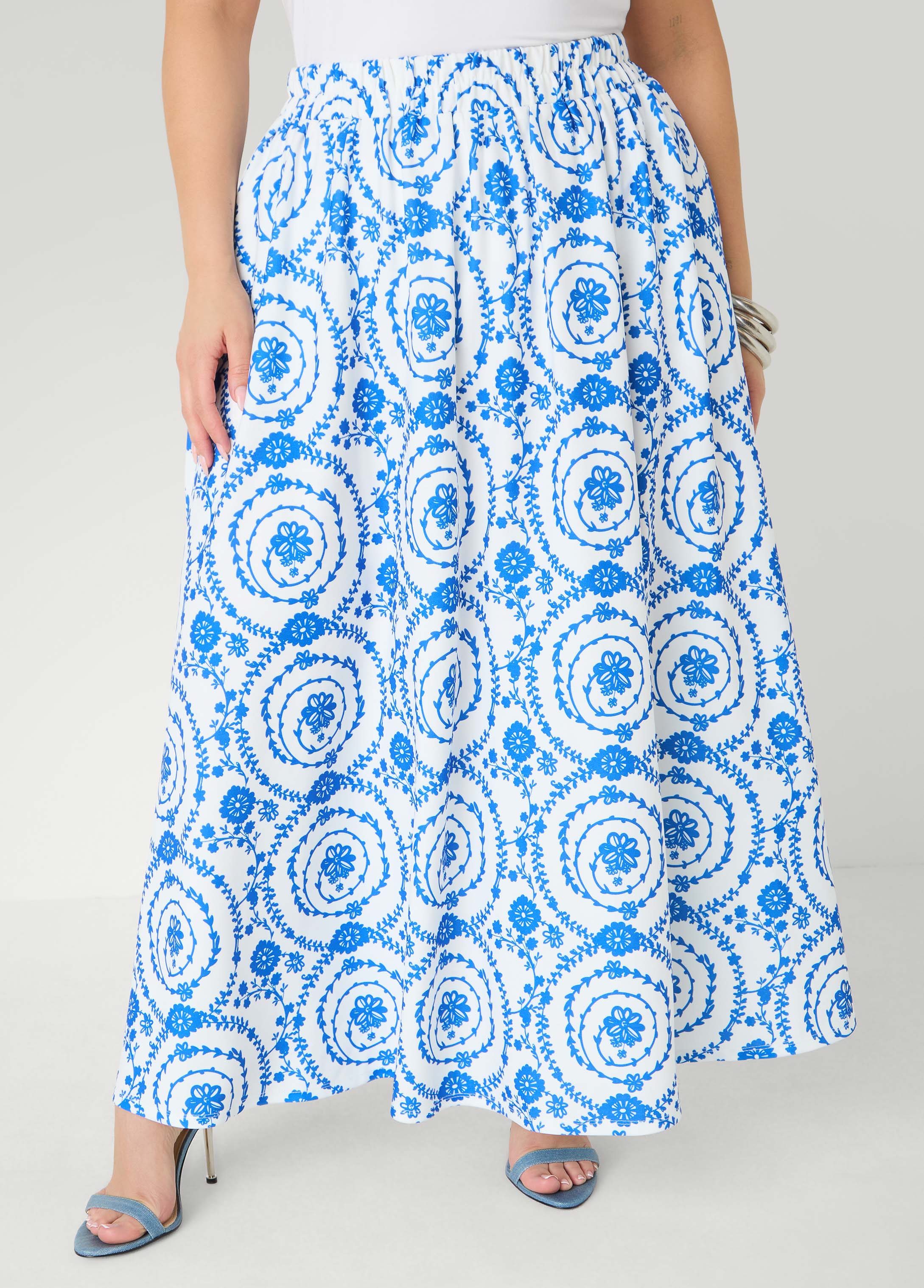 Floral Print Maxi Skirt