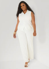 Eyelet Straight Leg Pants