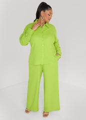 Pull On Linen Blend Pants