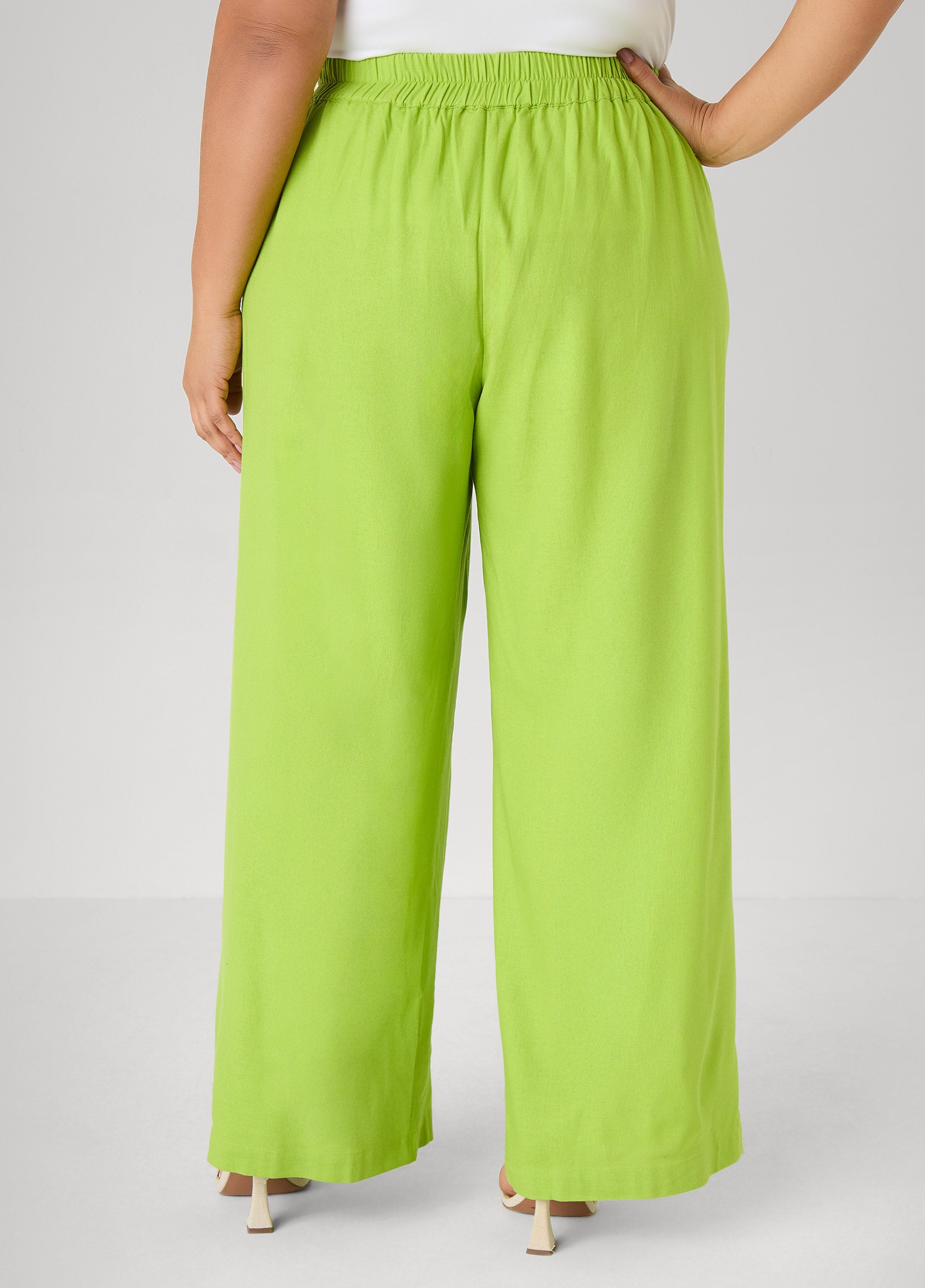 Pull On Linen Blend Pants
