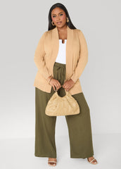 Drawstring Linen Blend Pants