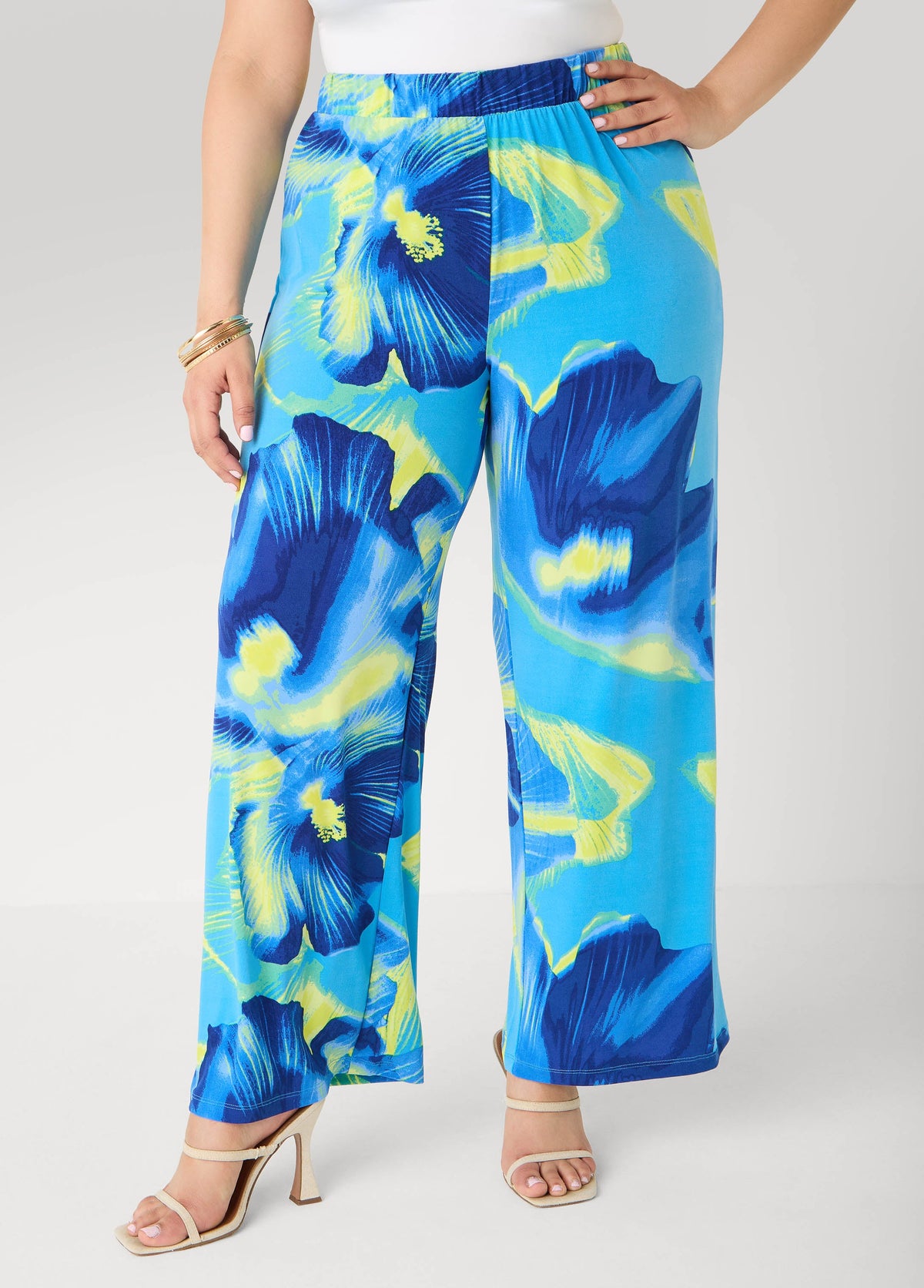 Tropical Wide Leg Pants