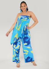 Tropical Wide Leg Pants