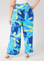 Tropical Wide Leg Pants
