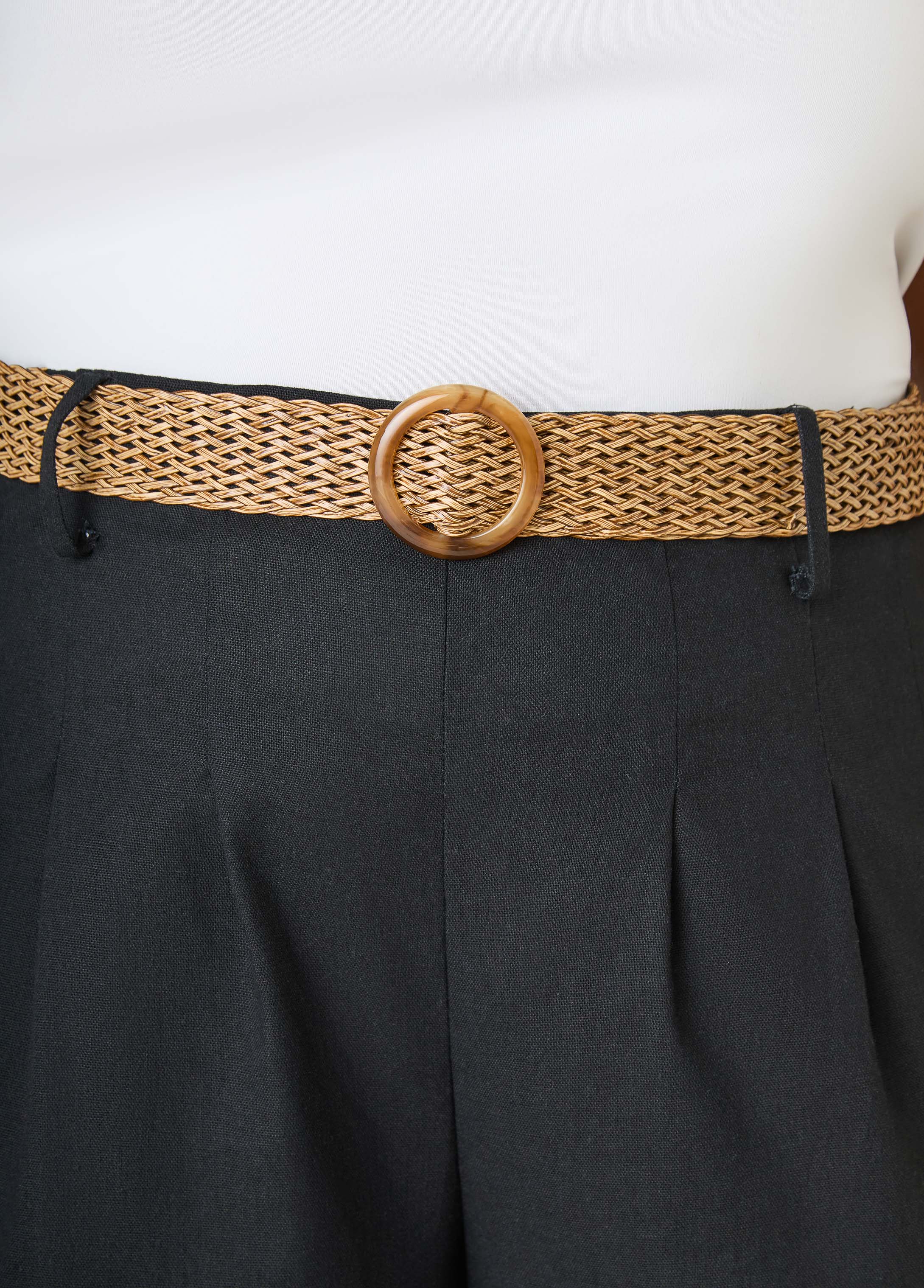 Belted Wide Leg Pants
