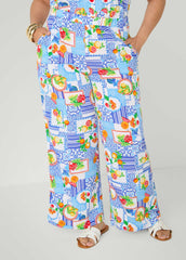 Printed Pull On Pants
