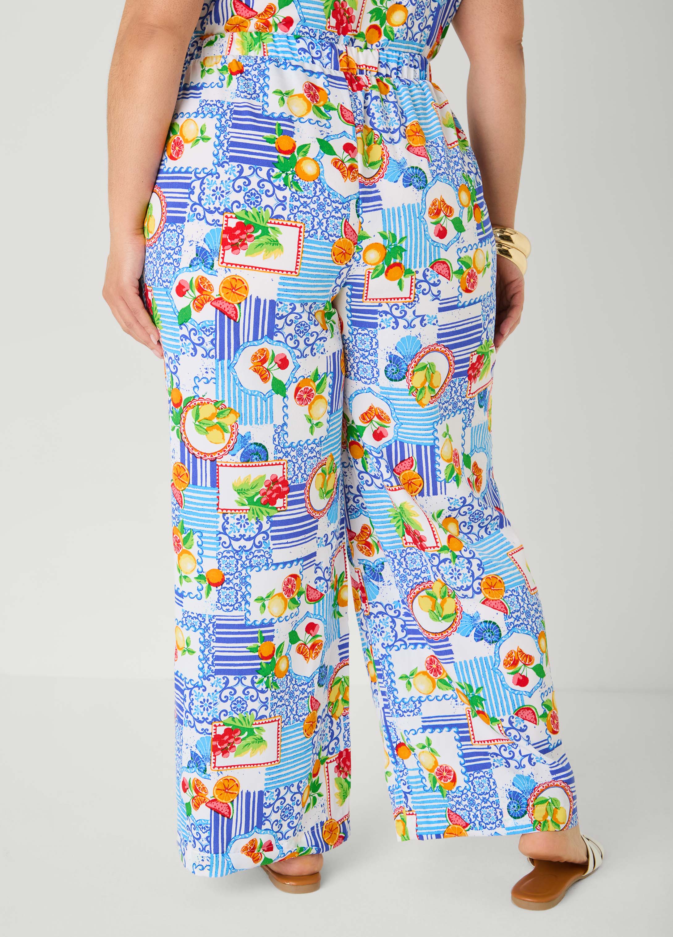 Printed Pull On Pants