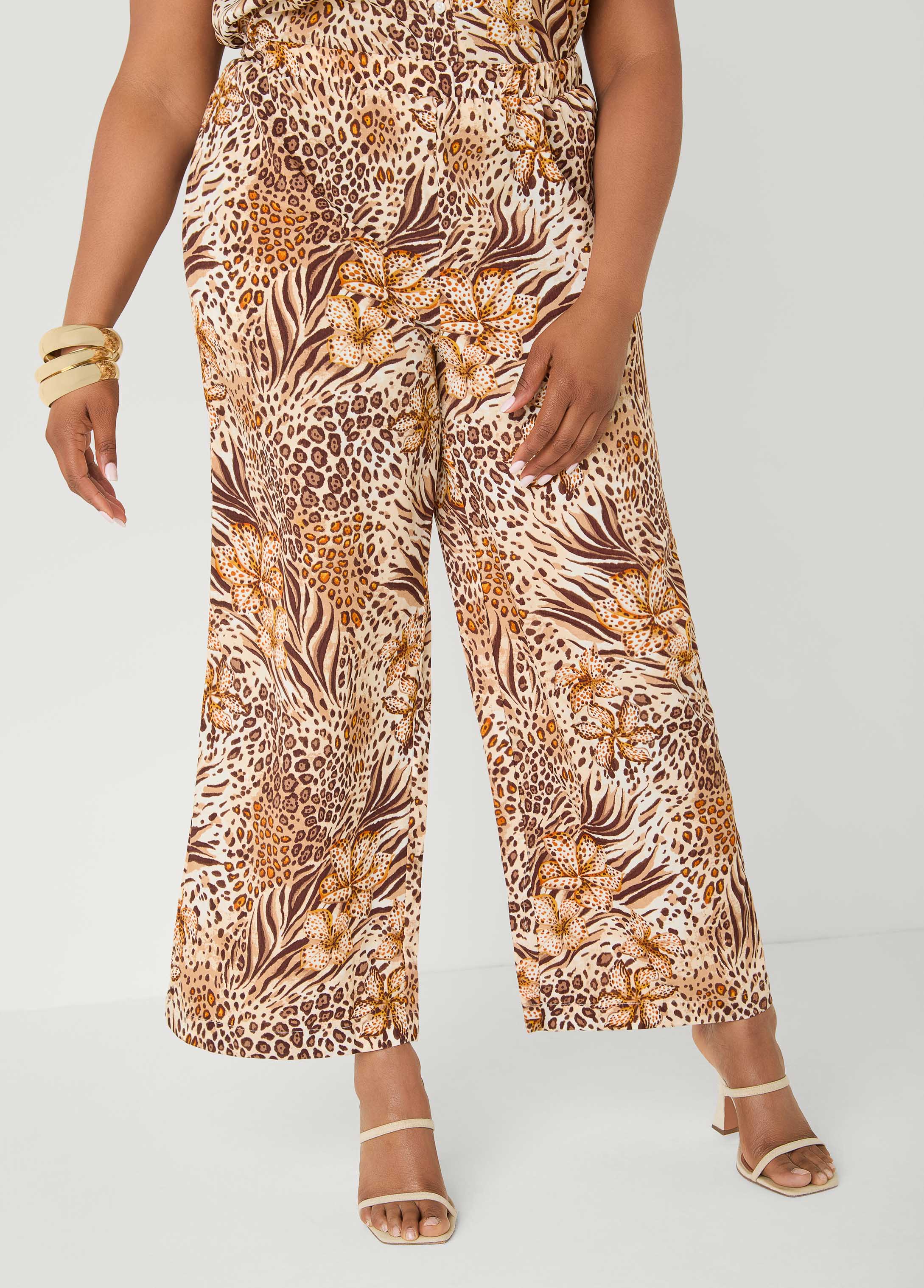 Printed Pull On Pants