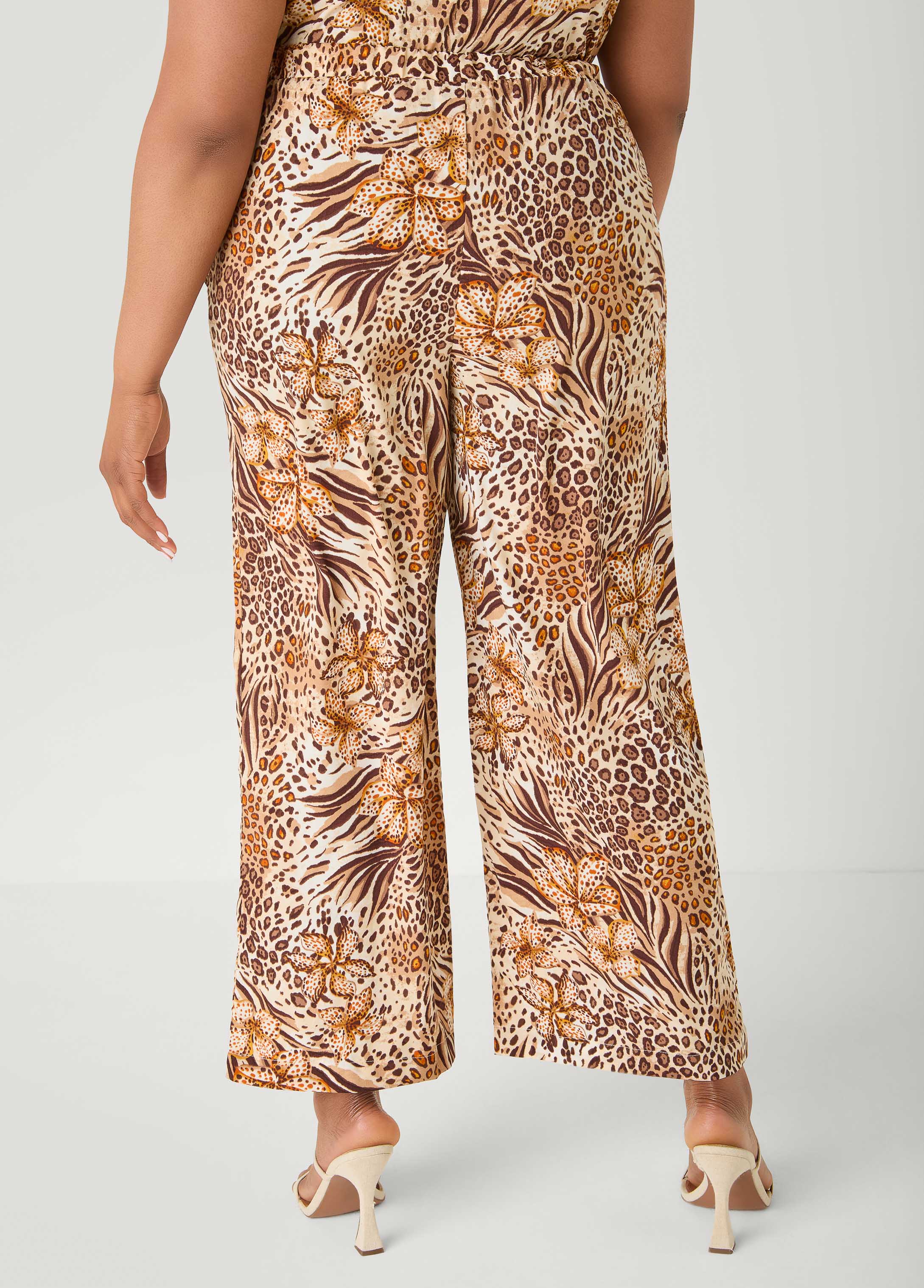 Printed Pull On Pants