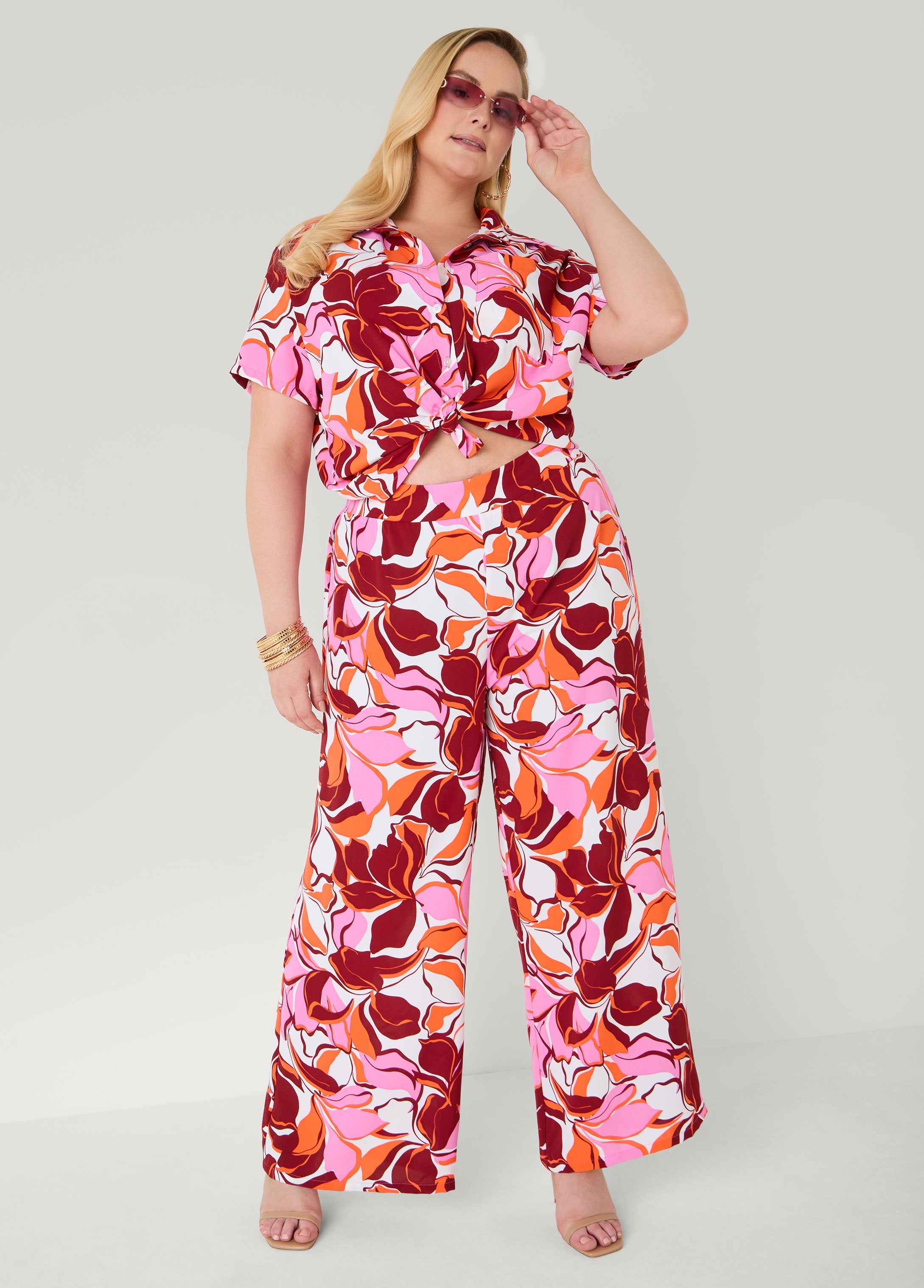 Printed High Waist Pants