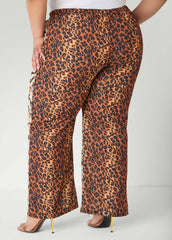 Leopard Print Corded Lace Pants