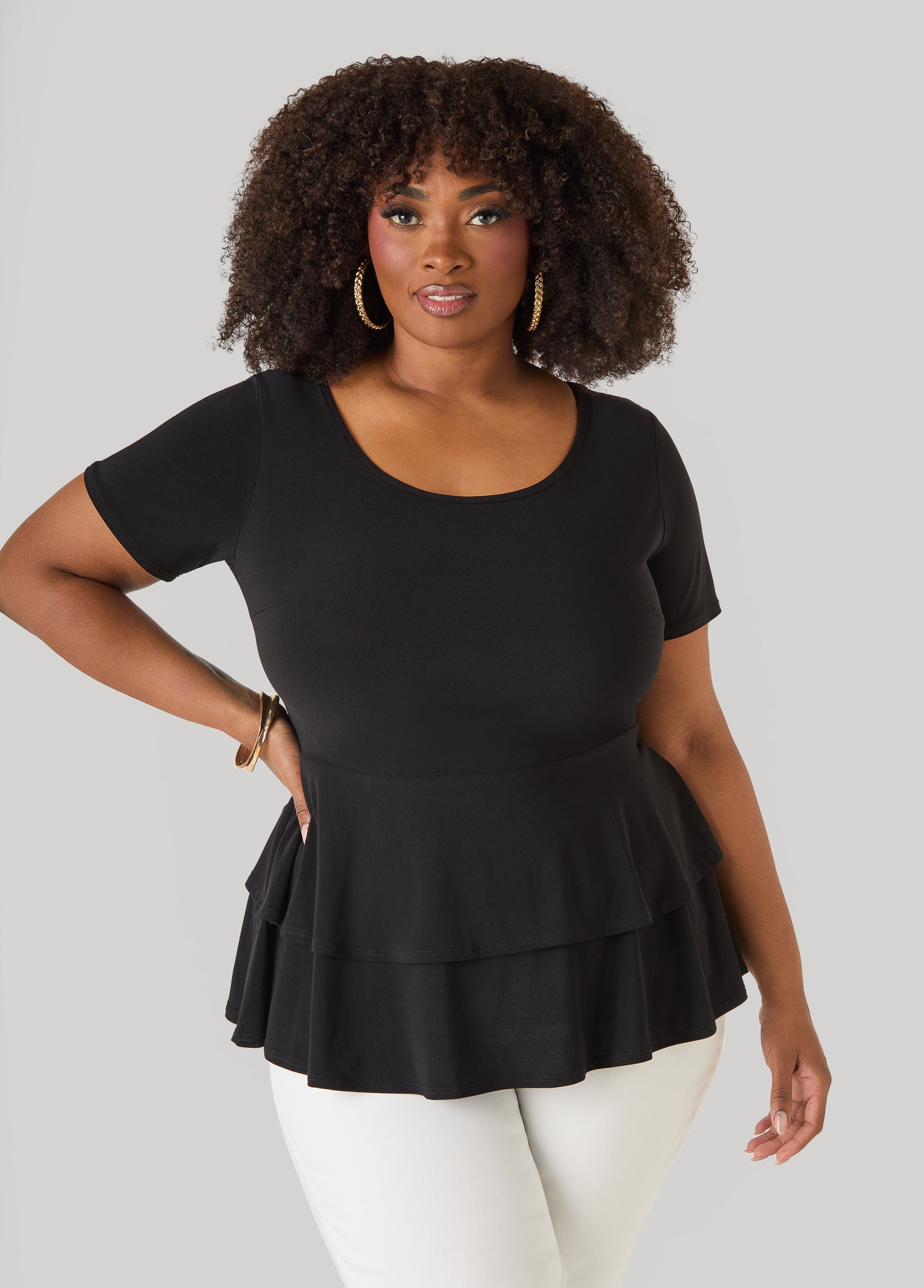 Tiered Peplum Top
