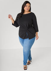 Knotted Boat Neck Top