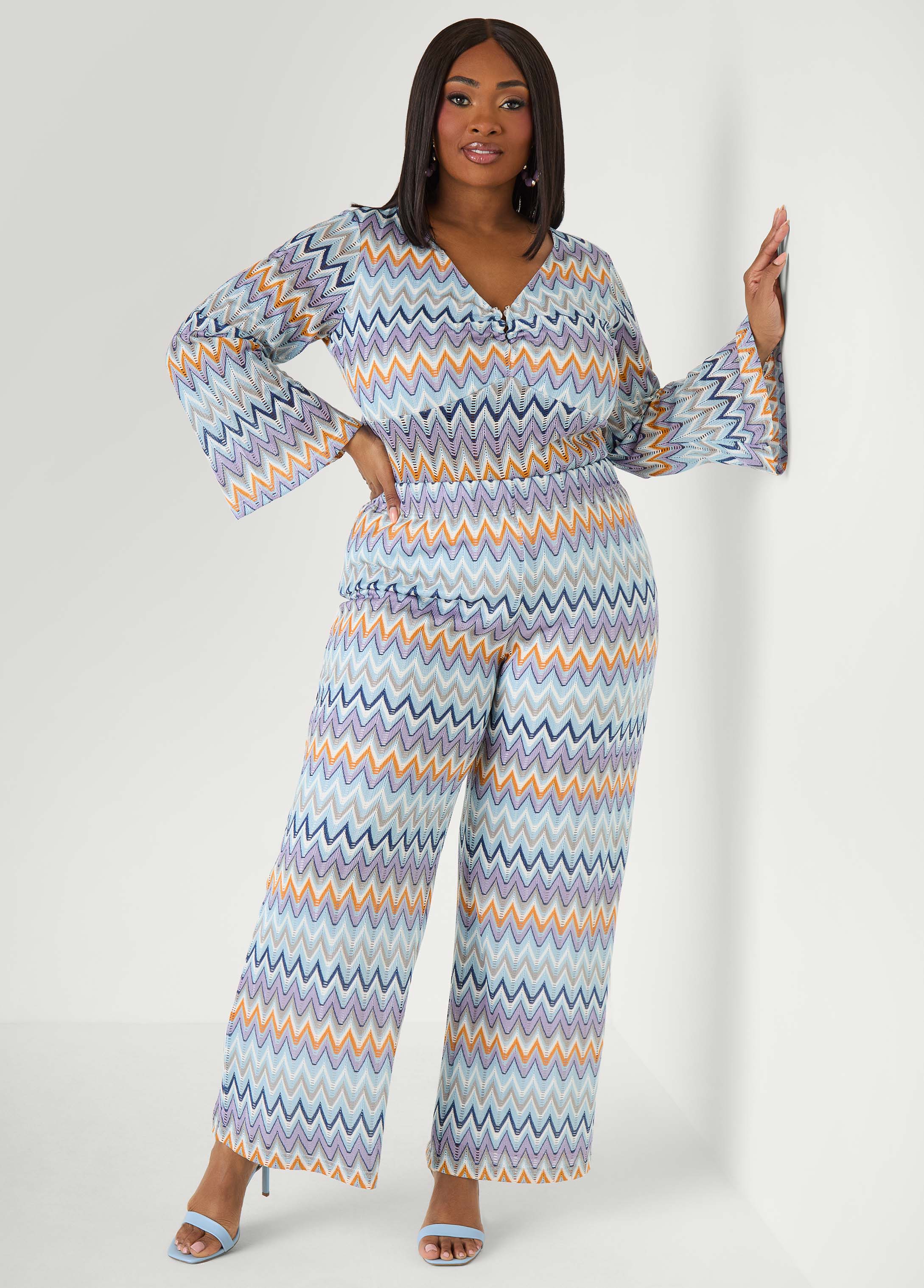 U Ring Chevron Knit Top