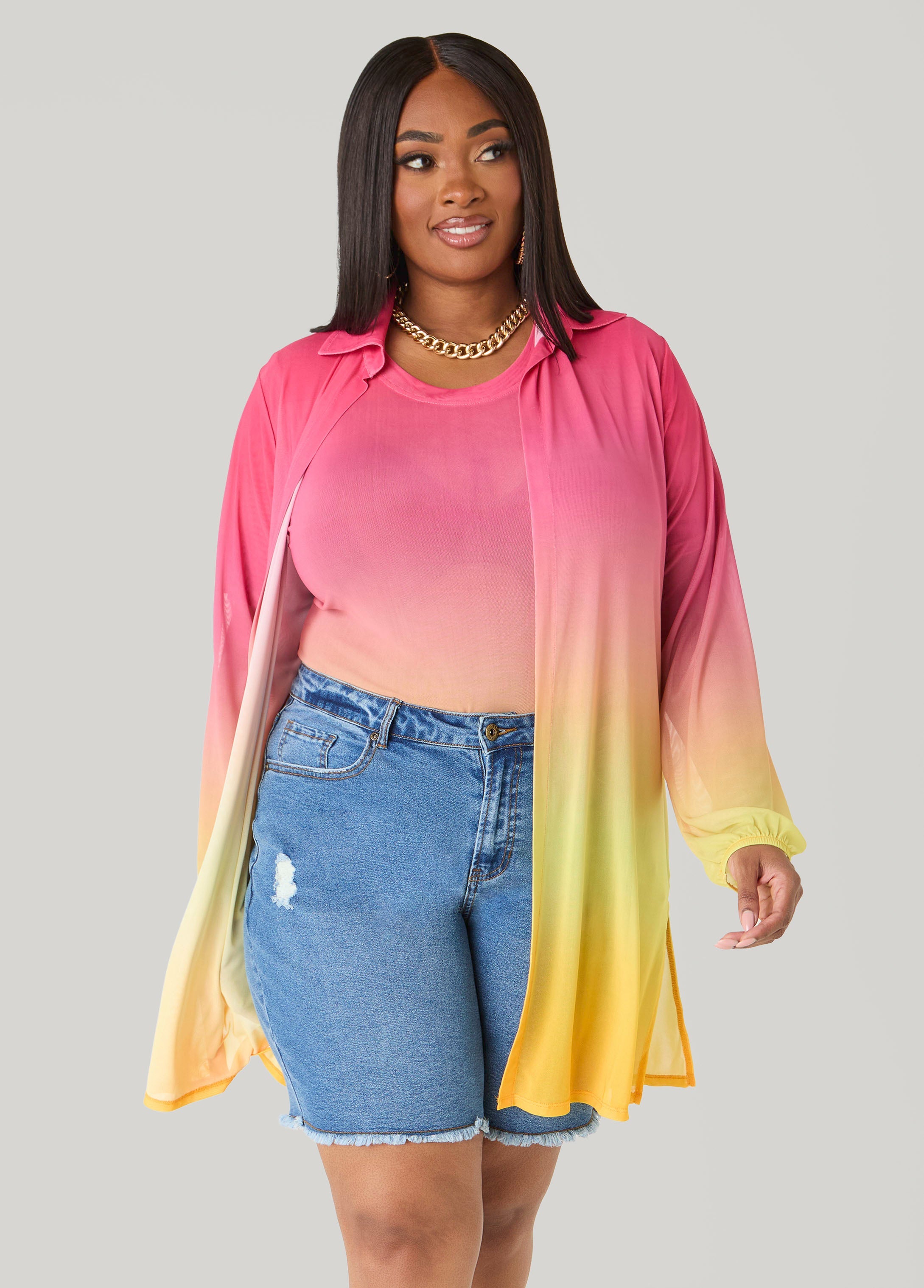 Ombre Mesh Tee