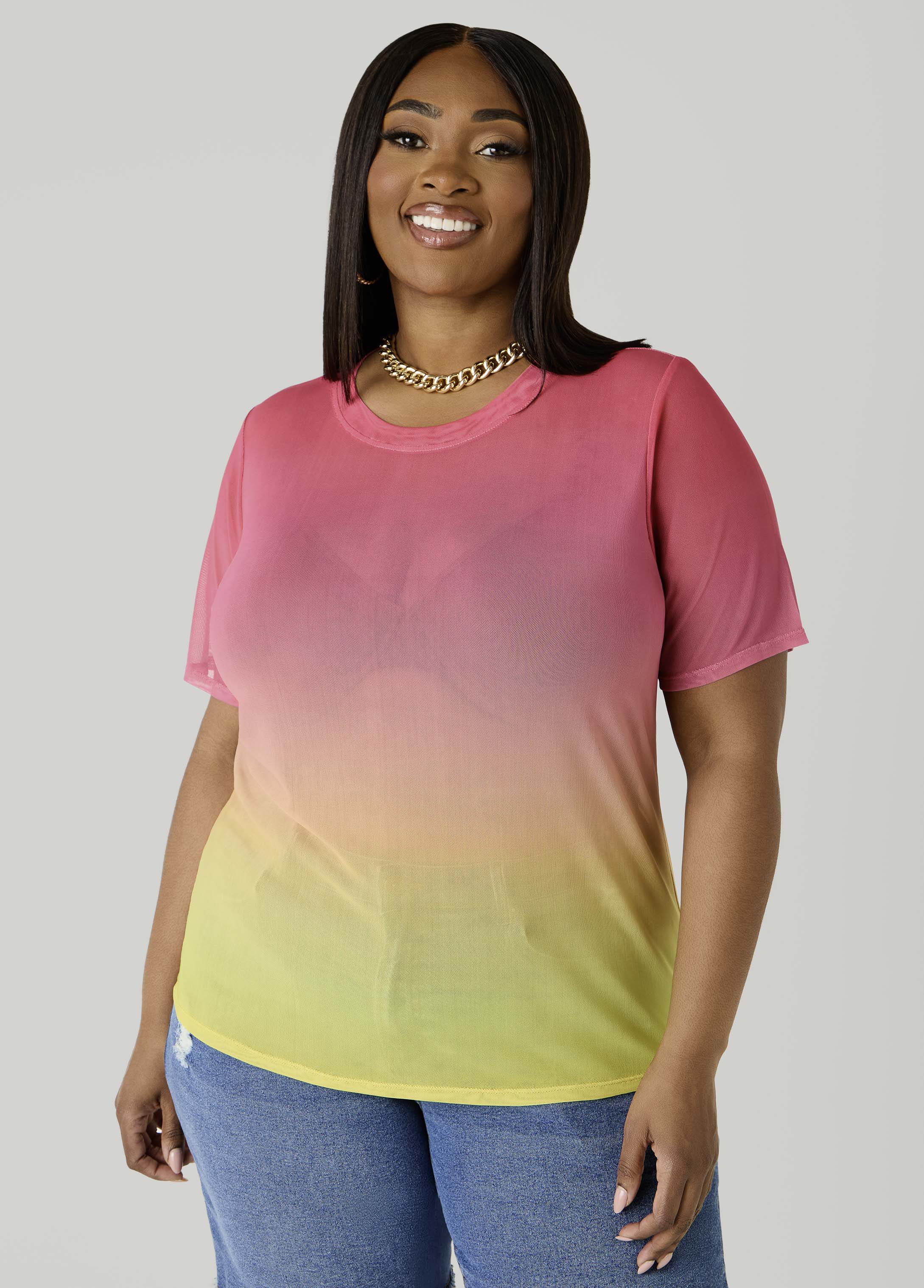 Ombre Mesh Tee