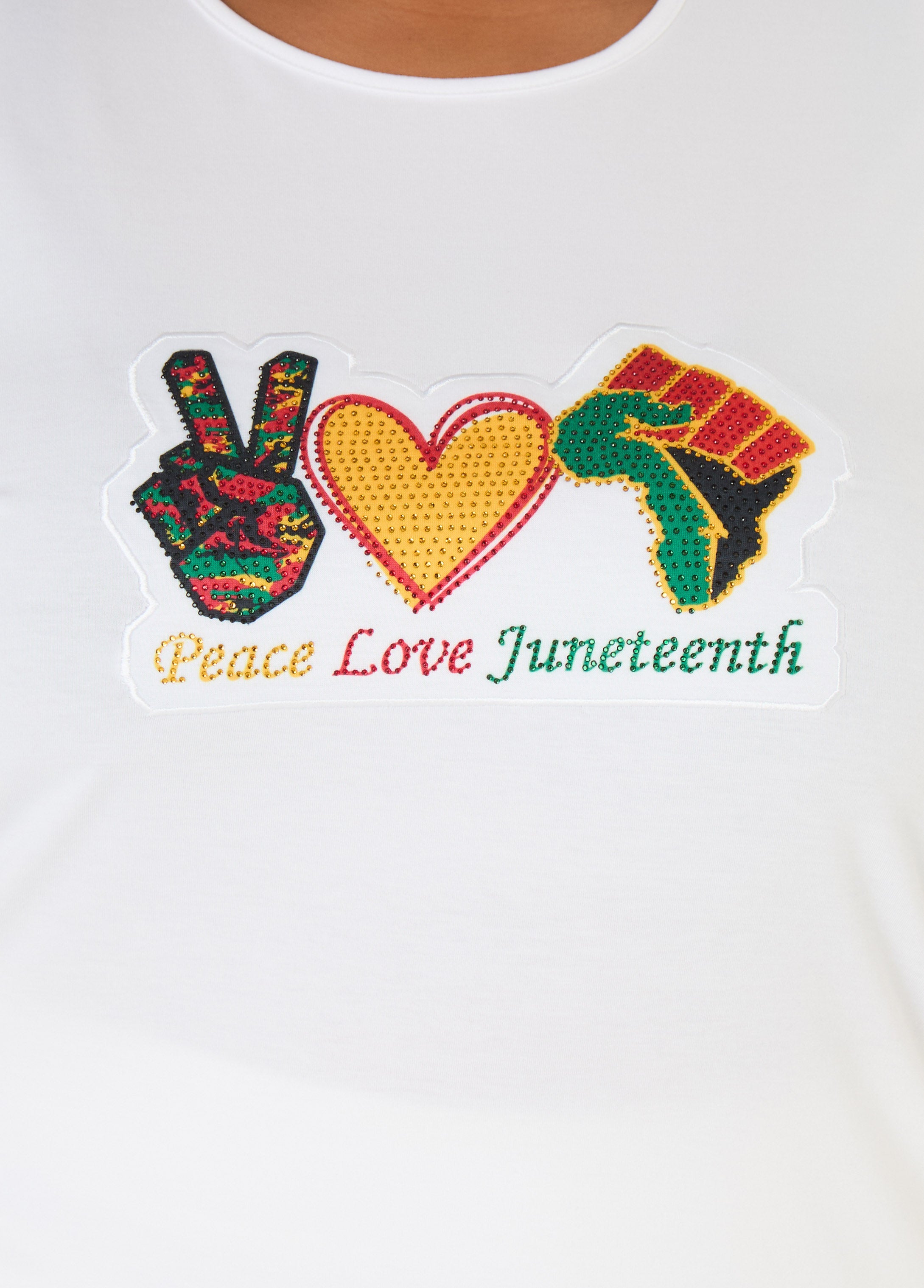 Juneteenth Crystal Cutout Tee