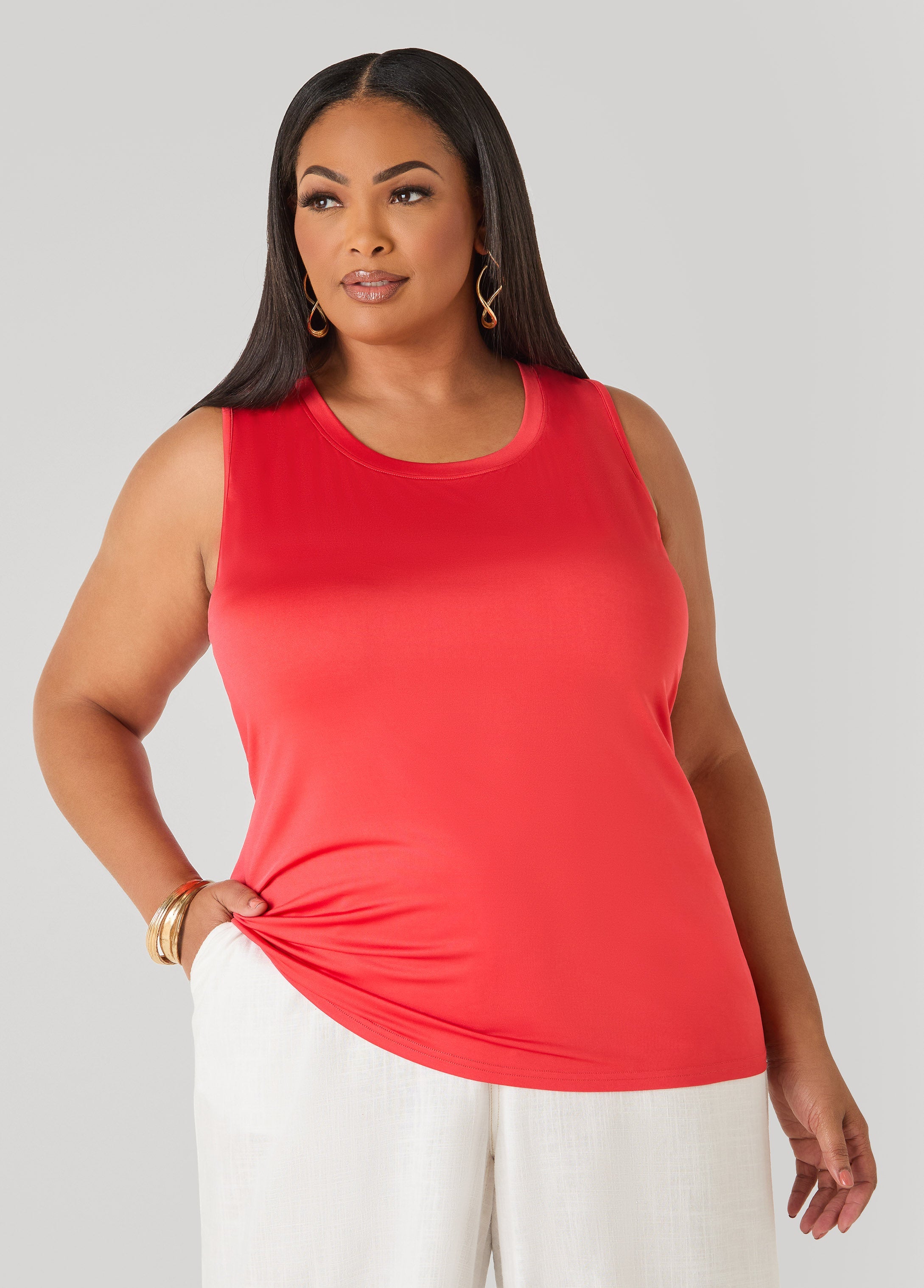 The Basic Stretch Knit Cami Top
