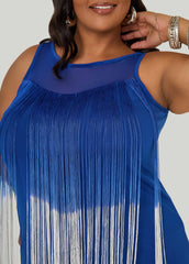 Fringed Mesh Paneled Top