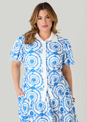 Puff Sleeved Floral Print Shirt