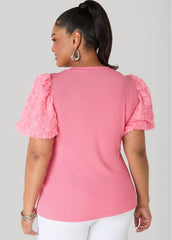 Rosette Puff Sleeved Top