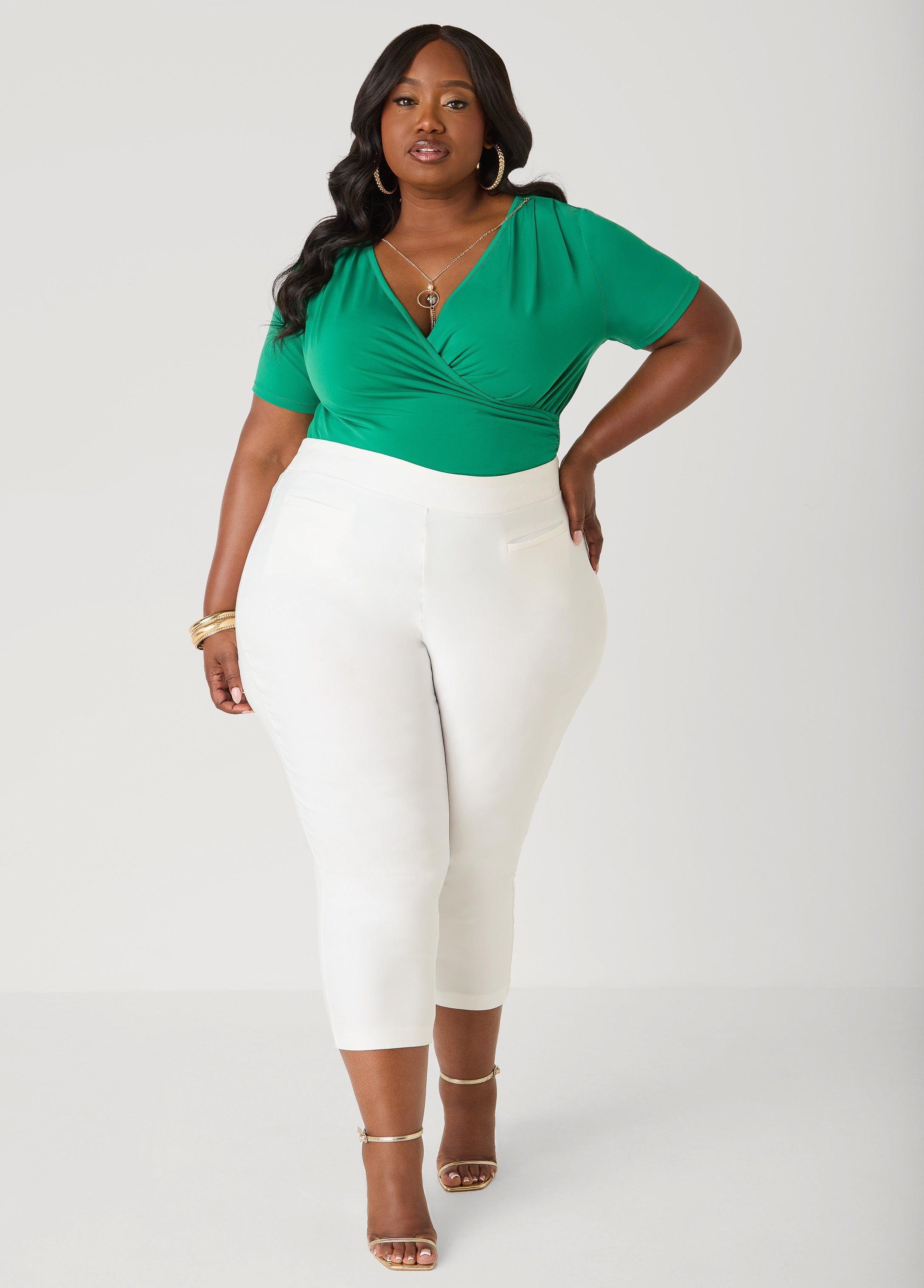 Necklace Faux Wrap Top