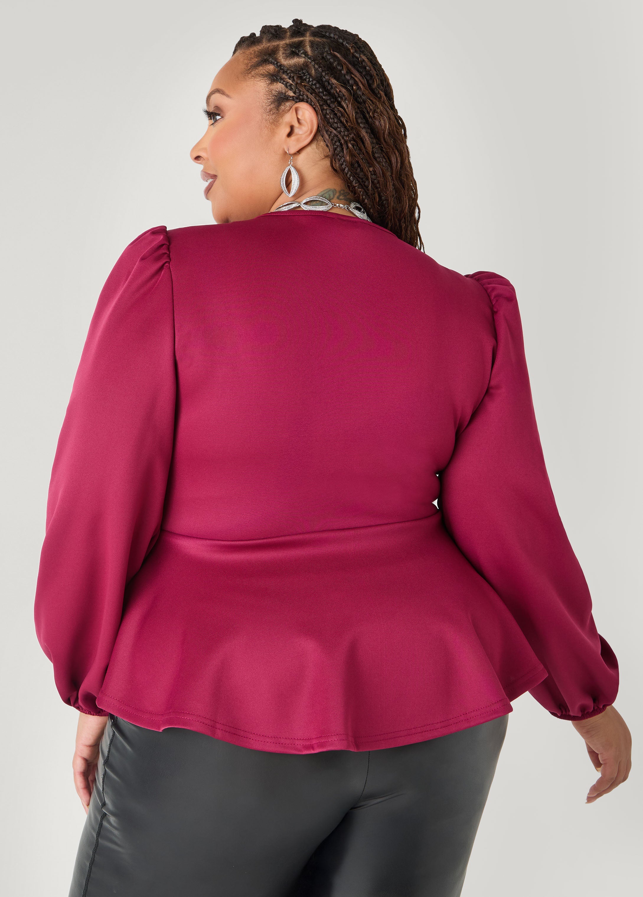 Puff Sleeved Peplum Top