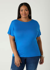 Lace Paneled Open Back Top