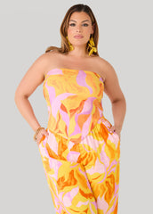 Swirl Print Tube Top
