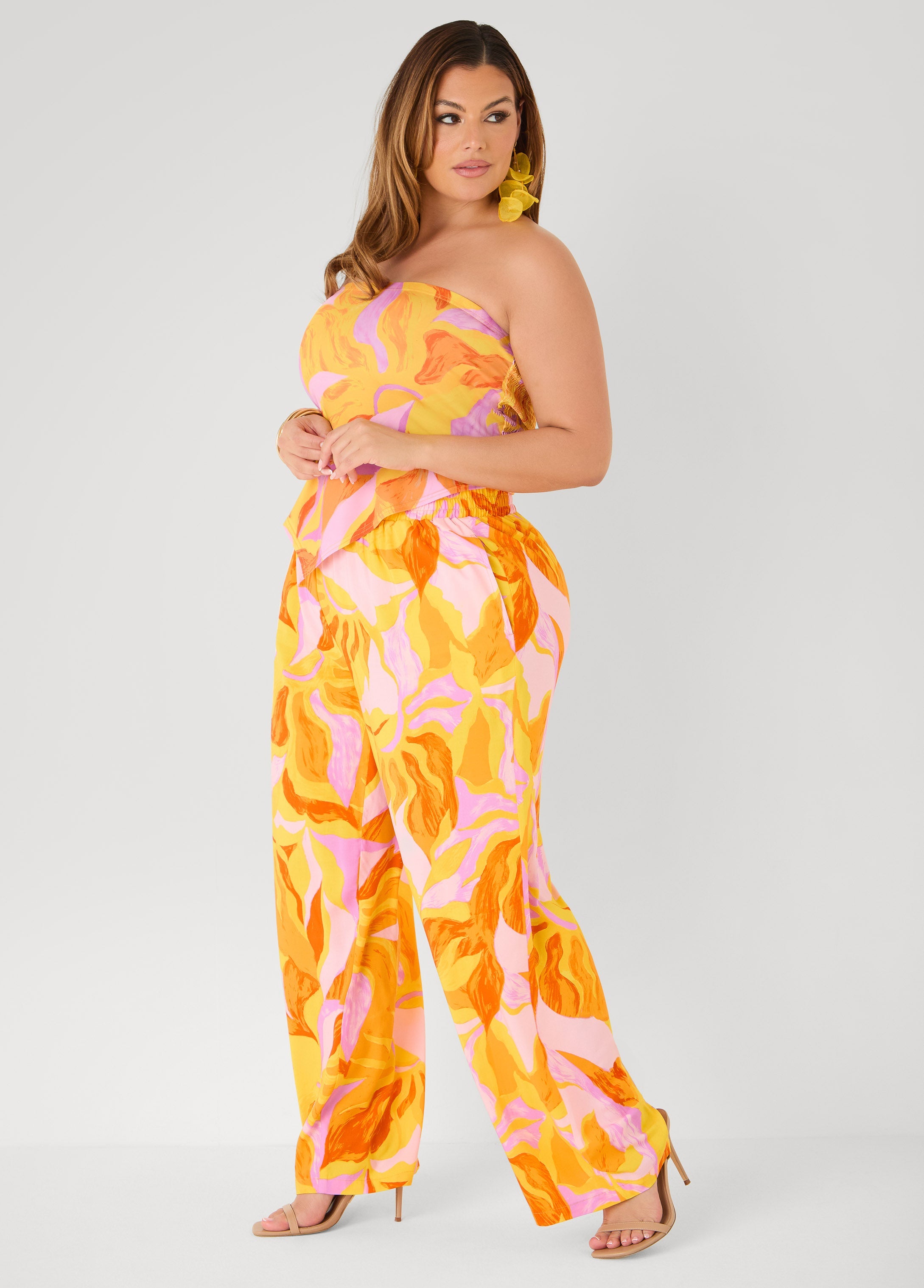 Swirl Print Tube Top