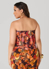 Seashell Print Necklace Halter Top