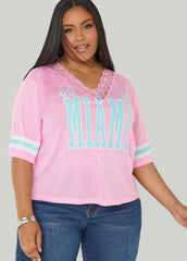 Miami Lace Trimmed Jersey