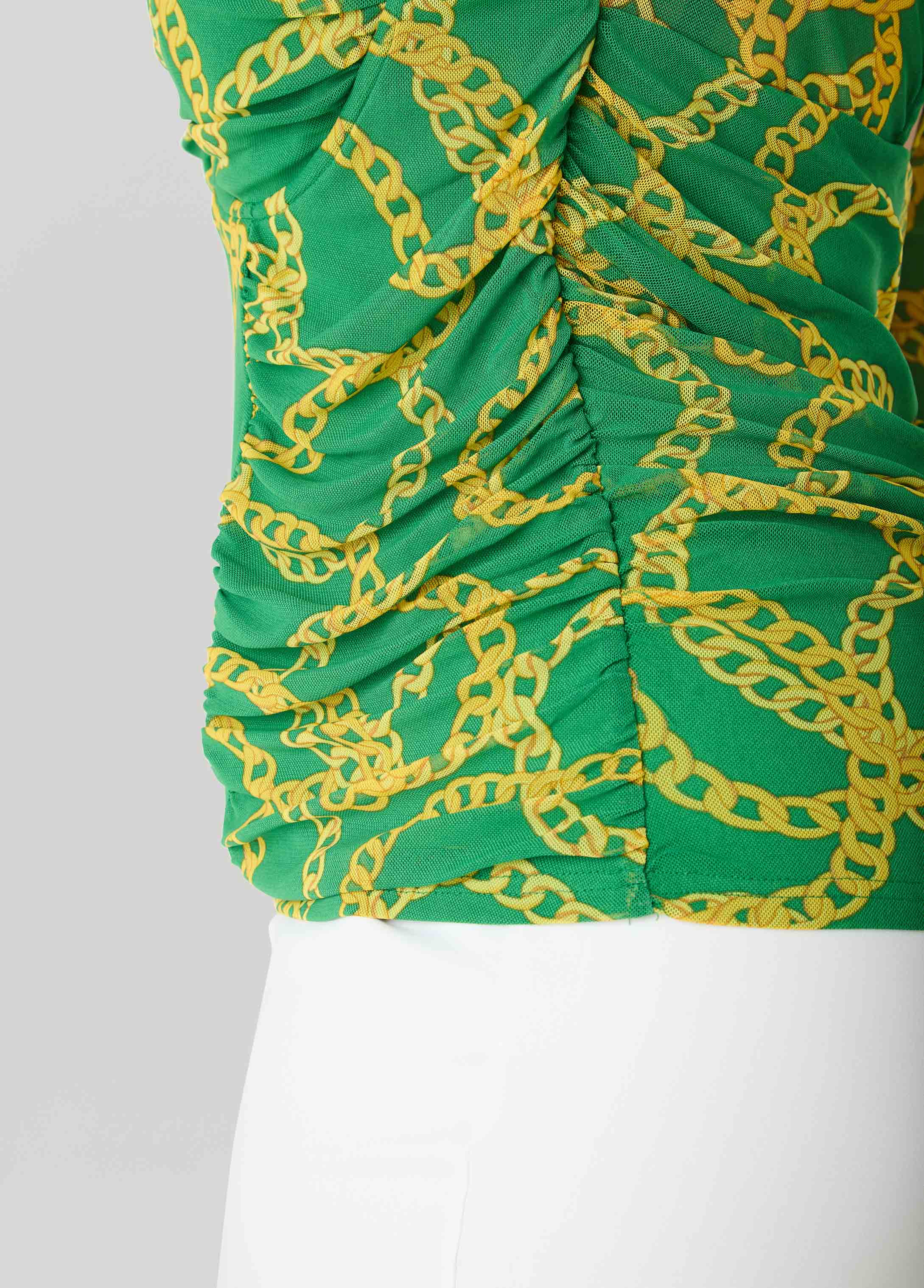 Chain Print Bustier Top