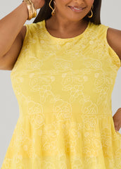 Floral Embroidered Peplum Top