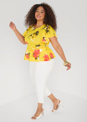 Floral Peplum Top