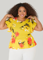 Floral Peplum Top
