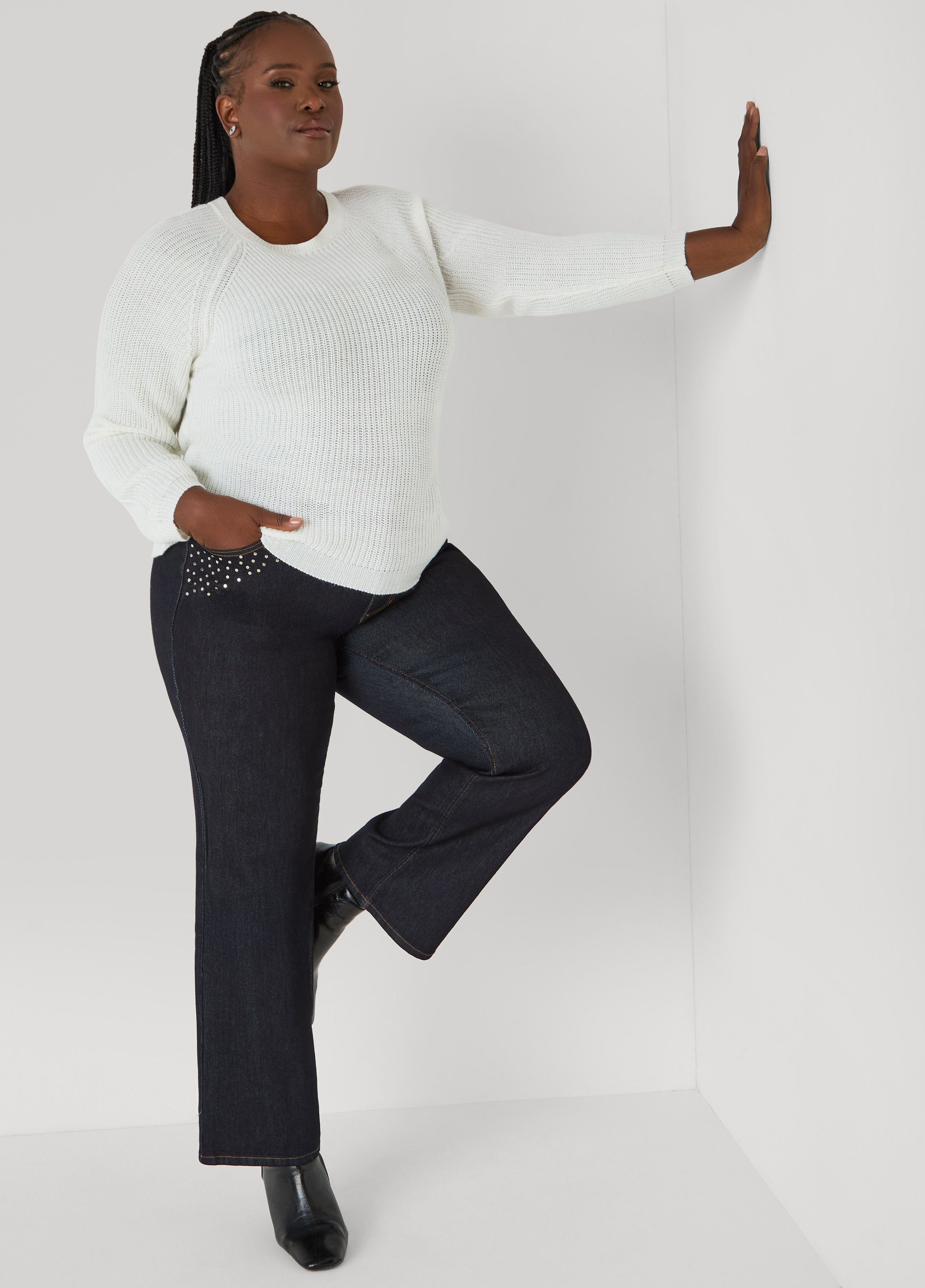 Ribbed Raglan Sweater