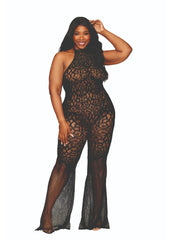 Dreamgirl Lace And Fishnet Flared Bodystocking